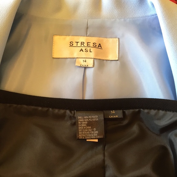 STRESA ASL Blue/Black Jacket Skirt Suit Size 14 BRAND NEW - Picture 9 of 9
